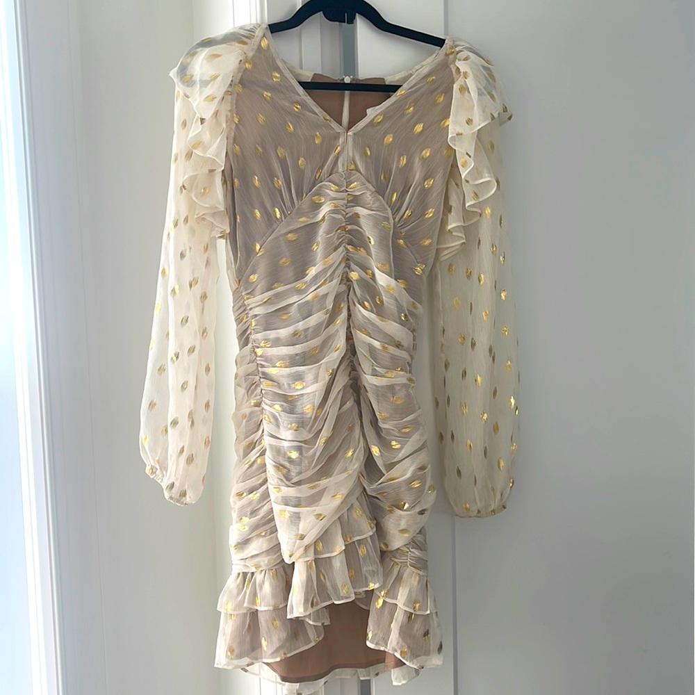 Elliatt Marta Sheer Polka Dot Dress